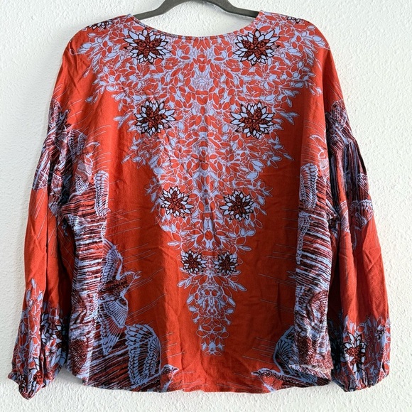 Free People Birds of a Feather Floral Blouse Size S - Picture 3 of 9